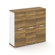 Concept Шкаф 3 узкие секции, 3 ниши CN.STU-336 W Дуб Винченцо/Белый Бриллиант/Металл Белый 1252*420*