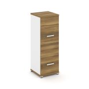 Concept Шкаф 1 узкая секция, 3 ниши CN.STU-312 W Дуб Винченцо/Белый Бриллиант/Металл Белый 420*420*1