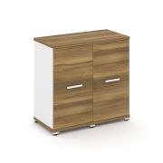Concept Шкаф 2 узкие секции, 2 ниши CN.STU-223 W Дуб Винченцо/Белый Бриллиант/Металл Белый 836*420*8