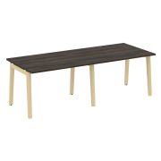 Onix Wood Стол переговорный (2 столешницы) OW.PRG-2.2 Белый Бриллиант/Дуб Светлый/Металл Белый 2360*
