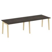Onix Wood Стол переговорный (2 столешницы) OW.PRG-2.3 Белый Бриллиант/Дуб Светлый/Металл Белый 2760*