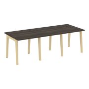 Onix Wood Стол переговорный (3 столешницы) OW.PRG-3.0 Белый Бриллиант/Дуб Светлый/Металл Белый 2340*