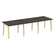 Onix Wood Стол переговорный (3 столешницы) OW.PRG-3.1 Белый Бриллиант/Дуб Светлый/Металл Белый 2940*