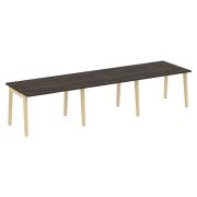 Onix Wood Стол переговорный (3 столешницы) OW.PRG-3.2 Белый Бриллиант/Дуб Светлый/Металл Белый 3540*