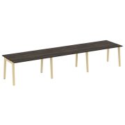 Onix Wood Стол переговорный (3 столешницы) OW.PRG-3.3 Белый Бриллиант/Дуб Светлый/Металл Белый 4140*