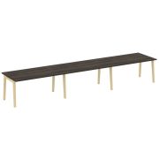 Onix Wood Стол переговорный (3 столешницы) OW.PRG-3.4 Белый Бриллиант/Дуб Светлый/Металл Белый 4740*