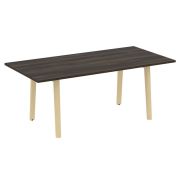 Onix Wood Direct Стол переговорный OW.PRG-19 Белый Бриллиант/Дуб Светлый/Металл Белый 1980*980*750