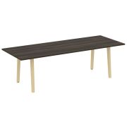 Onix Wood Direct Стол переговорный OW.PRG-25 Белый Бриллиант/Дуб Светлый/Металл Белый 2580*980*750