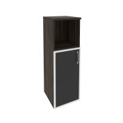 Onix Шкаф средний узкий левый O.SU-2.2 R (L) black Денвер Светлый/Стекло Black 400*420*1207