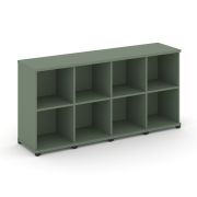 Concept Стеллаж 4 узкие секции, 2 ниши CN.STU-240 Кобо/Металл Черный 1668*420*818
