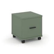 Concept Тумба мобильная 1 распаш. фасад CN.TUM-007 B Кобо/Металл Черный 420*420*448