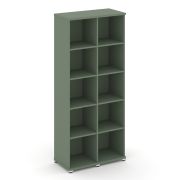 Concept Стеллаж 2 узкие секции, 5 ниш CN.STU-520 Кобо/Металл Белый 836*420*1922