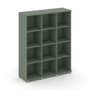 Concept Стеллаж 3 узкие секции, 4 ниши CN.STU-430 Кобо/Металл Белый 1252*420*1554
