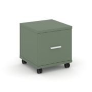 Concept Тумба мобильная 1 распаш. фасад CN.TUM-007 W Кобо/Металл Белый 420*420*448