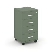 Concept Тумба мобильная 4 ящ. CN.TUM-005 W Кобо/Металл Белый 420*420*782