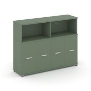 Concept Распаш. шкаф опорный/приставной с надставкой низ. CN.SOPR-007 W Кобо/Металл Белый 1480*420*1