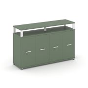 Concept Распаш. шкаф опорный/приставной с верх. горизонтом CN.SOPR-006 W Кобо/Металл Белый 1480*420