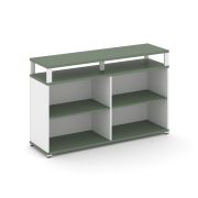 Concept Стеллаж опорный/приставной с верх. горизонтом CN.SOPO-006 Кобо/Белый Бриллиант/Металл Белый