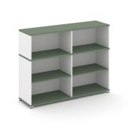 Concept Стеллаж опорный/приставной с надставкой низ. CN.SOPO-007 Кобо/Белый Бриллиант/Металл Белый 1