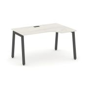 Style Project Стол рабочий эргоном. SN-5A.SPA-021(R) Тиквуд Светлый/Металл Антрацит 1380*800/980*750