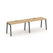 Style Project Рабочая станция 1 сторон. SN-5A.ORS-003 Тиквуд Светлый/Металл Белый 2760*600*750