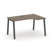 Style Project Стол рабочий эргоном. SN-6A.SPA-012(R) Вяз Благородный/Металл Антрацит 1580*700/980*75
