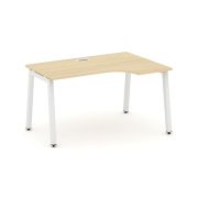 Style Project Стол рабочий эргоном. SN-5A.SPA-002(R) Дуб Табак/Металл Антрацит 1580*600/980*750