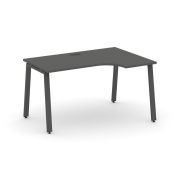 Style Project Стол рабочий эргоном. SN-6A.SPA-022(R) Белый/Металл Антрацит 1580*800/980*750