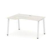 Style Project Стол рабочий эргоном. SN-6A.SPA-001(L) Белый/Металл Антрацит 1380*600/980*750