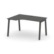 Style Project Стол рабочий эргоном. SN-5A.SPA-001(L) Дуб Наварра/Металл Антрацит 1380*600/980*750