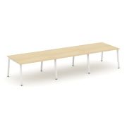 Style Project Стол переговорный SN-6A.SPRG-053.3 Дуб Наварра/Металл Белый 4410*1180*750
