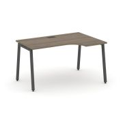 Style Project Стол рабочий эргоном. SN-4A.SPA-012(R) Тиквуд Светлый/Металл Антрацит 1580*700/980*750