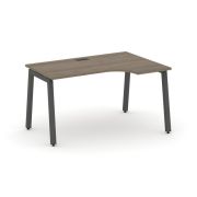 Style Project Стол рабочий эргоном. SN-5A.SPA-012(R) Антрацит/Металл Белый 1580*700/980*750