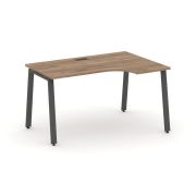 Style Project Стол рабочий эргоном. SN-6A.SPA-001(R) Белый/Металл Антрацит 1380*600/980*750