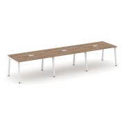 Style Project Стол переговорный SN-5A.SPRG-022 Акация Лорка/Металл Белый 3540*980*750