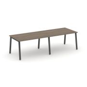 Style Project Стол переговорный SN-6A.SPRG-014.3 Дуб Наварра/Металл Белый 3160*980*750