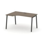Style Project Стол рабочий эргоном. SN-4A.SPA-012(L) Акация Лорка/Металл Белый 1580*700/980*750