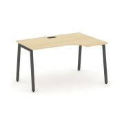 Style Project Стол рабочий эргоном. SN-4A.SPA-001(R) Дуб Наварра/Металл Антрацит 1380*600/980*750