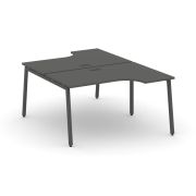 Style Project Рабочая станция эргоном. SN-4A.DRPA-021 Тиквуд Светлый/Металл Антрацит 1380*1632/1992*