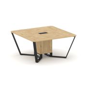Steel Meet Стол переговорный квадратный KDK-PR.B.SP-08 Антрацит/Металл Антрацит 1600*1600*750