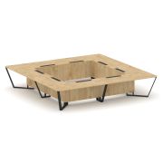 Steel Meet Стол переговорный квадратный KDK-PR.B.SP-20K2 Антрацит/Металл Антрацит 4000*4000*750