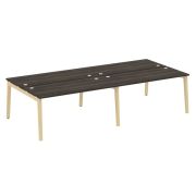 Onix Wood Рабочая станция OW.D.RS-4.4.7 Дуб Аттик/Дуб Светлый/Металл Белый 3160*1475*750