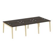 Onix Wood Рабочая станция OW.D.RS-6.1.7 Дуб Аттик/Дуб Светлый/Металл Белый 2940*1475*750