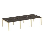 Onix Wood Рабочая станция OW.D.RS-6.2.7 Дуб Аттик/Дуб Светлый/Металл Белый 3540*1475*750