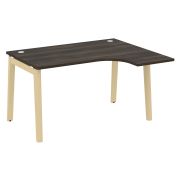 Onix Wood Стол эргономичный правый OW.SA-3 (R) Белый Бриллиант/Дуб Светлый/Металл Белый 1380*1180*75