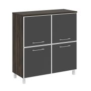 Yalta Шкаф квадратный LT.SD-1.2 R black Вяз Благородный/Стекло Black 1098*452*1168