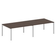 Metal System Переговорный стол (2 столешницы) на П-образном м/к БП.ПРГ-2.4 Белый/Металл Серый 3200*1