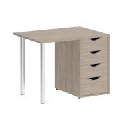 Home Office Стол письменный VR.SP-3-98.4 Денвер Светлый/Хром 980*720*750