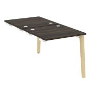 Onix Wood Стол-приставка двойной OW.D.SPR-0.8 Белый Бриллиант/Дуб Светлый/Металл Белый 780*1635*750