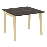Onix Wood Стол переговорный (1 столешница) OW.PRG-1.1 Белый Бриллиант/Дуб Светлый/Металл Белый 980*9